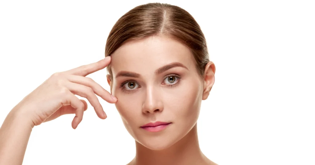 A portrait of a young woman with a Brow Lift Treatment in Kerrville and Houston, TX